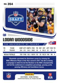 2018 Score #354 Logan Woodside Back