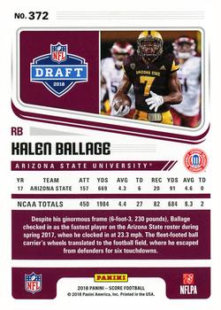 2018 Score #372 Kalen Ballage Back