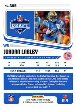 2018 Score #395 Jordan Lasley Back