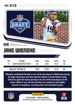 2018 Score #413 Jake Wieneke Back