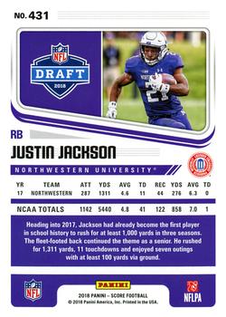 2018 Score #431 Justin Jackson Back