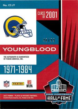 2017 Panini Plates & Patches - Canton Calligraphy #CC-JY Jack Youngblood Back