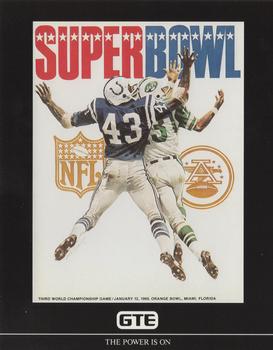 1991 GTE Super Bowl Theme Art #3 Super Bowl III Front