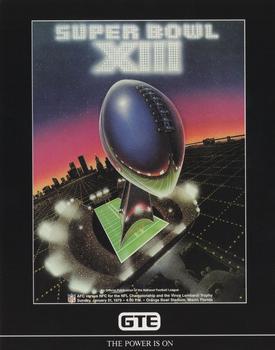 1991 GTE Super Bowl Theme Art #13 Super Bowl XIII Front