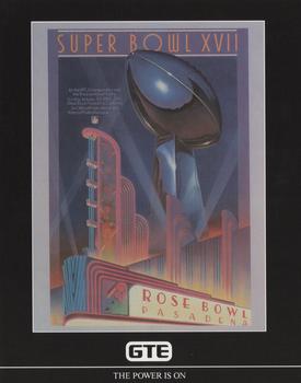 1991 GTE Super Bowl Theme Art #17 Super Bowl XVII Front