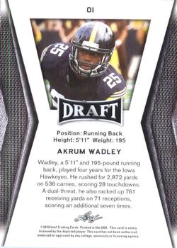 2018 Leaf Draft #01 Akrum Wadley Back