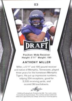 2018 Leaf Draft #03 Anthony Miller Back