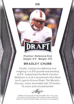2018 Leaf Draft #09 Bradley Chubb Back