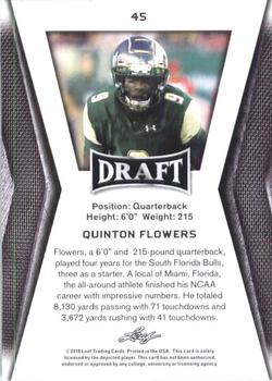 2018 Leaf Draft #45 Quinton Flowers Back