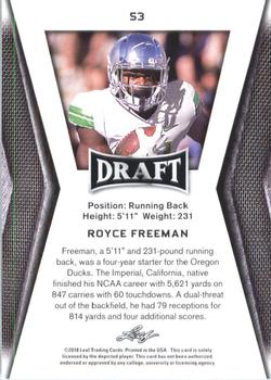 2018 Leaf Draft #53 Royce Freeman Back