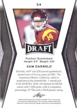2018 Leaf Draft #54 Sam Darnold Back