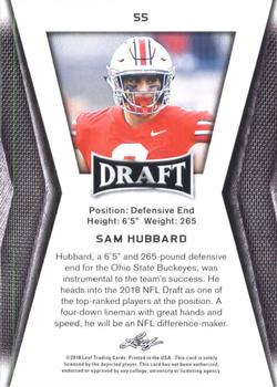 2018 Leaf Draft #55 Sam Hubbard Back