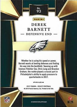 2017 Panini Select - Silver #93 Derek Barnett Back