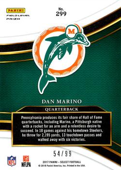 2017 Panini Select - Tri-Color #299 Dan Marino Back