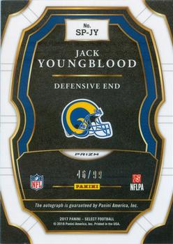 2017 Panini Select - Signatures Prizm #SP-JY Jack Youngblood Back