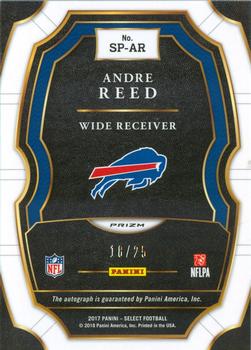 2017 Panini Select - Signatures Prizm #SP-AR Andre Reed Back