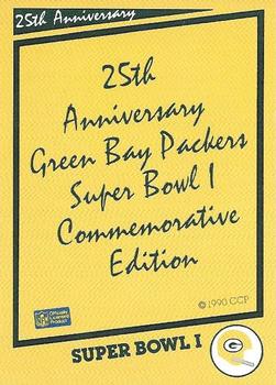 1990 Green Bay Packers 25th Anniversary #1 Introduction Card Front