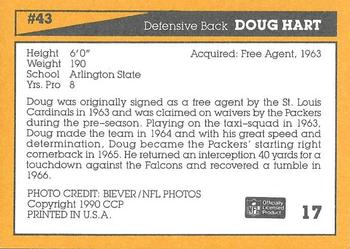 1990 Green Bay Packers 25th Anniversary #17 Doug Hart Back