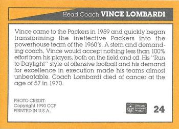 1990 Green Bay Packers 25th Anniversary #24 Vince Lombardi Back