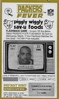 1990 Green Bay Packers Schultz Piggly Wiggly #68 Robert Brown Front