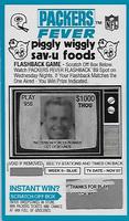 1990 Green Bay Packers Schultz Piggly Wiggly #113 Shawn Patterson Front