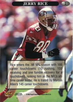 1998 Playoff Momentum SSD Hobby - Headliners #2 Jerry Rice Back