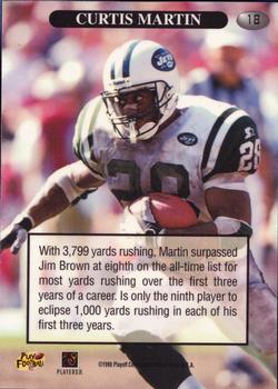 1998 Playoff Momentum SSD Hobby - Headliners #18 Curtis Martin Back