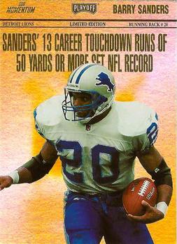 1998 Playoff Momentum SSD Hobby - Headliners Gold #3 Barry Sanders Front