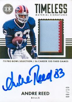 2017 Panini Encased - Timeless Material Signatures Gold #TM-ARD Andre Reed Front