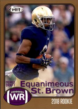 2018 SAGE HIT - Gold #72 Equanimeous St. Brown Front