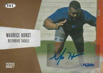 2018 SAGE HIT - Autographs Gold #A-65 Maurice Hurst Jr. Front