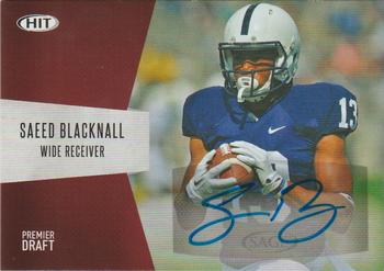 2018 SAGE HIT - Autographs Red #A-44 Saeed Blacknall Front