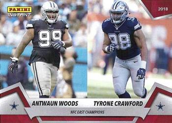2018 Panini Instant NFL #224 Antwaun Woods / Tyrone Crawford Front