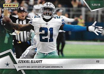 2018 Panini Instant NFL - Green #42 Ezekiel Elliott Front