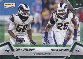 2018 Panini Instant NFL - Green #138 Cory Littleton / Mark Barron Front