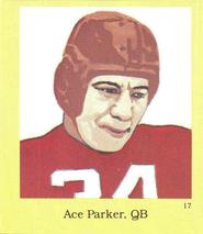 1990 Little Simon Hall of Fame Sticker Set #17 Ace Parker Front