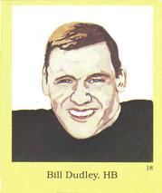 1990 Little Simon Hall of Fame Sticker Set #18 Bill Dudley Front