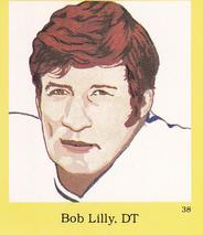 1990 Hall of Fame Sticker Set #38 Bob Lilly Front
