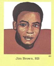 1990 Little Simon Hall of Fame Sticker Set #60 Jim Brown Front