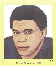 1990 Little Simon Hall of Fame Sticker Set #62 Gale Sayers Front
