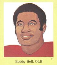 1990 Little Simon Hall of Fame Sticker Set #71 Bobby Bell Front