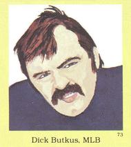 1990 Little Simon Hall of Fame Sticker Set #73 Dick Butkus Front