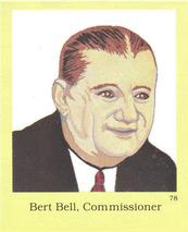 1990 Little Simon Hall of Fame Sticker Set #78 Bert Bell Front