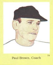 1990 Little Simon Hall of Fame Sticker Set #79 Paul Brown Front