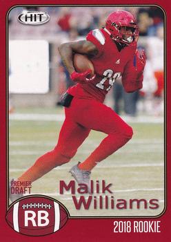 2018 SAGE HIT - Red #68 Malik Williams Front
