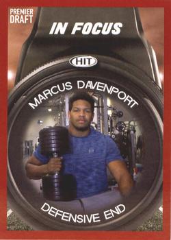 2018 SAGE HIT - Red #110 Marcus Davenport Front