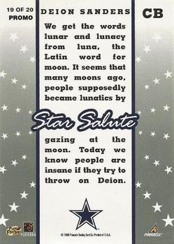 1998 Score - Star Salute Promos #19 Deion Sanders Back