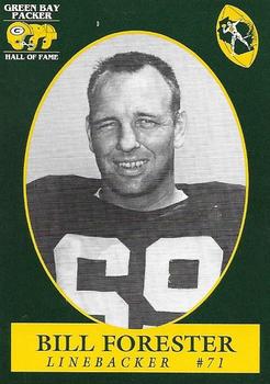 1992 Green Bay Packer Hall of Fame #60 Bill Forester Front