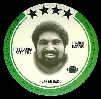 1976 Buckmans Discs #9 Franco Harris Front