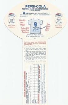1976 Pepsi Discs #14 Bob Pollard Back